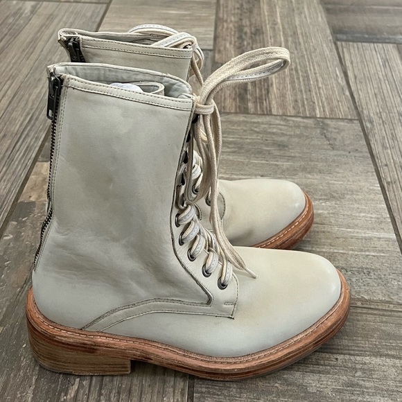 Free People Santa Fe Lace-Up Boot in Ecru size 8 - Picture 6 of 12